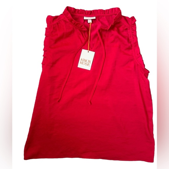 Knox Rose Red Sleeveless Blouse | L - Picture 2 of 5